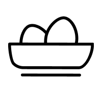 Eggs in a bowl icon