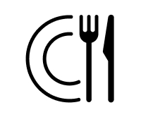 Plate and utensil icon