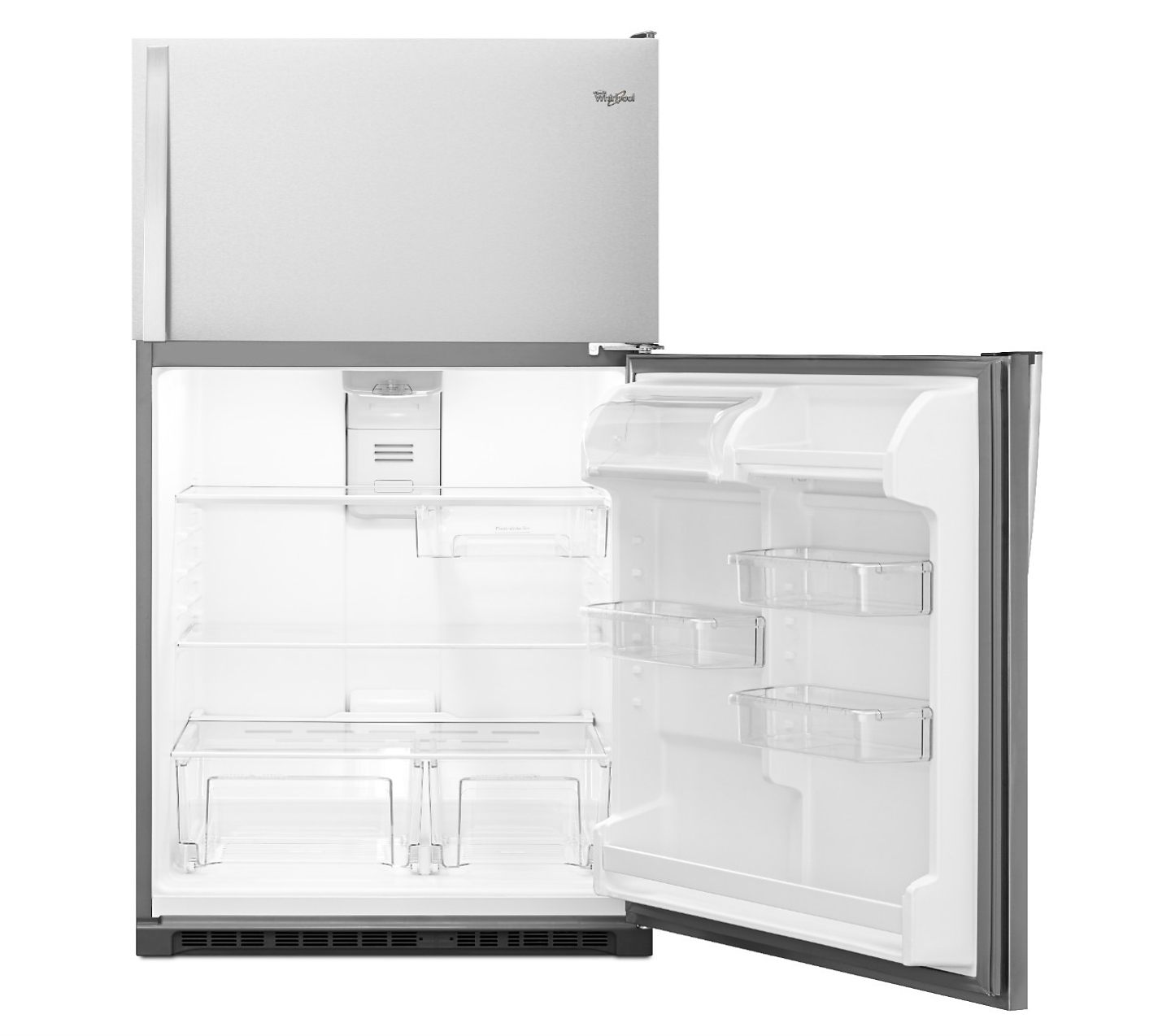 Whirlpool® Top Freezer Refrigerator with door open