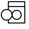 Open front load washer icon