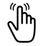 Finger touching icon