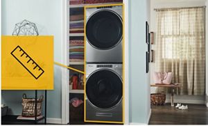 Whirlpool tower washer and dryer top