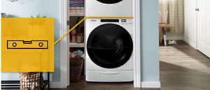 Stacking whirlpool duet washer and hot sale dryer