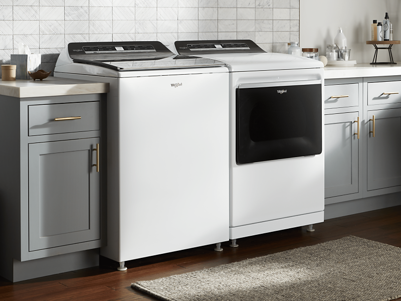 White Whirlpool® washer and dryer set