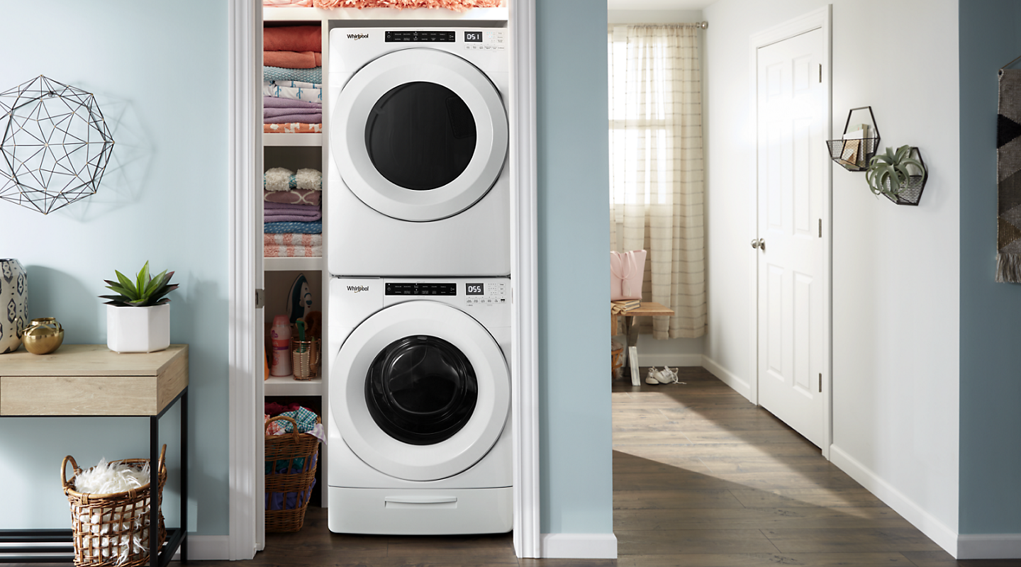 Whirlpool washer and dryer set with Intuitive Controls