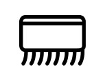 Soft-bristled brush icon