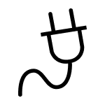 An electrical cord icon.