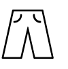 A pair of pants icon.