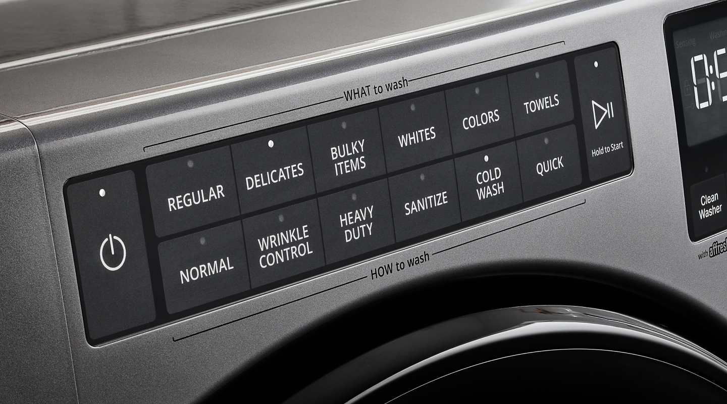 Cycle settings on a washing machine