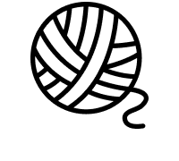 A yarn ball icon