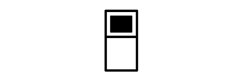 Top freezer refrigerator icon