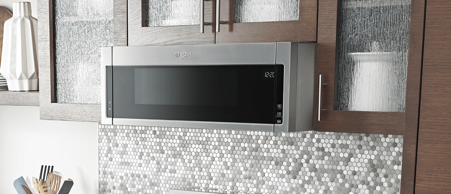 Low profile microwave hood combination fit in the same place as a hood