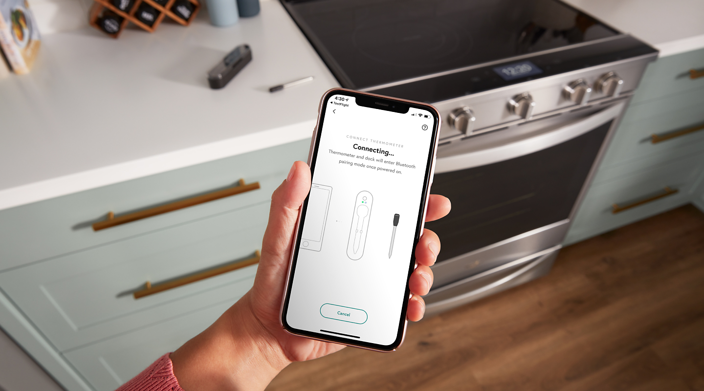 Smart phone connecting to a Whirlpool® smart oven