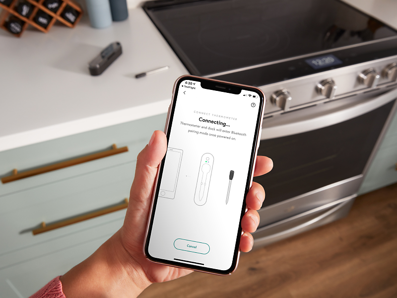 Smart phone connecting to a Whirlpool® smart oven