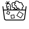 Shocked vegetables icon