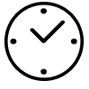Clock showing time icon