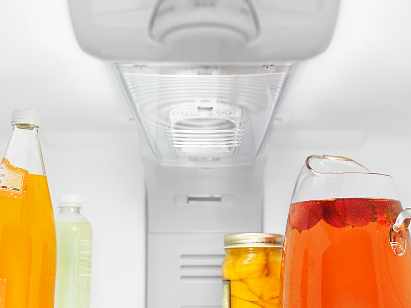 Juices in a fridge