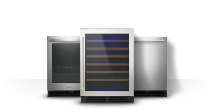 Whirlpool® undercounter refrigerator.