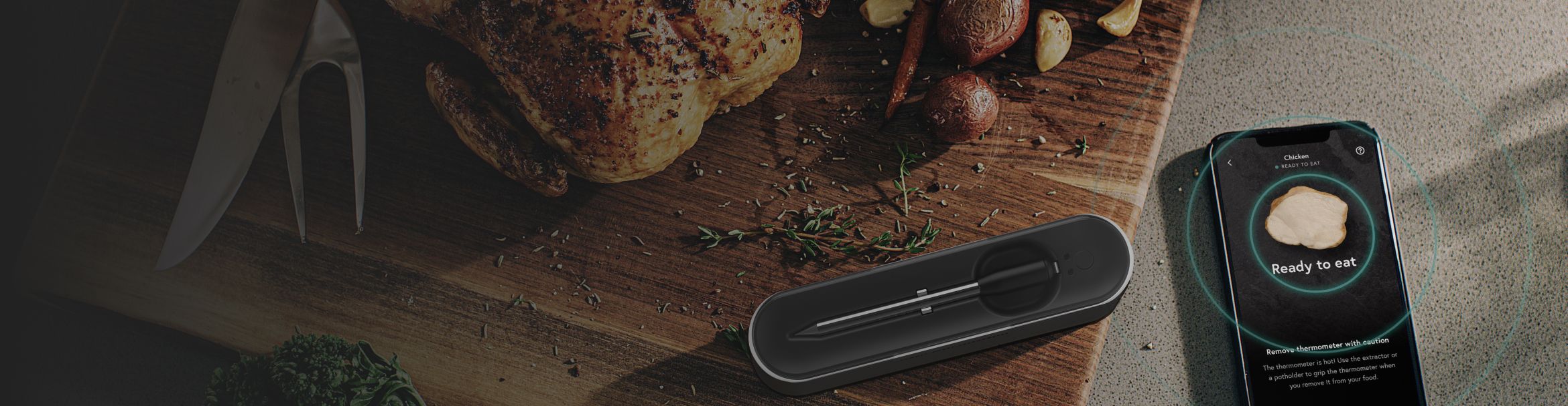 Yummly® Smart Meat Thermometer.