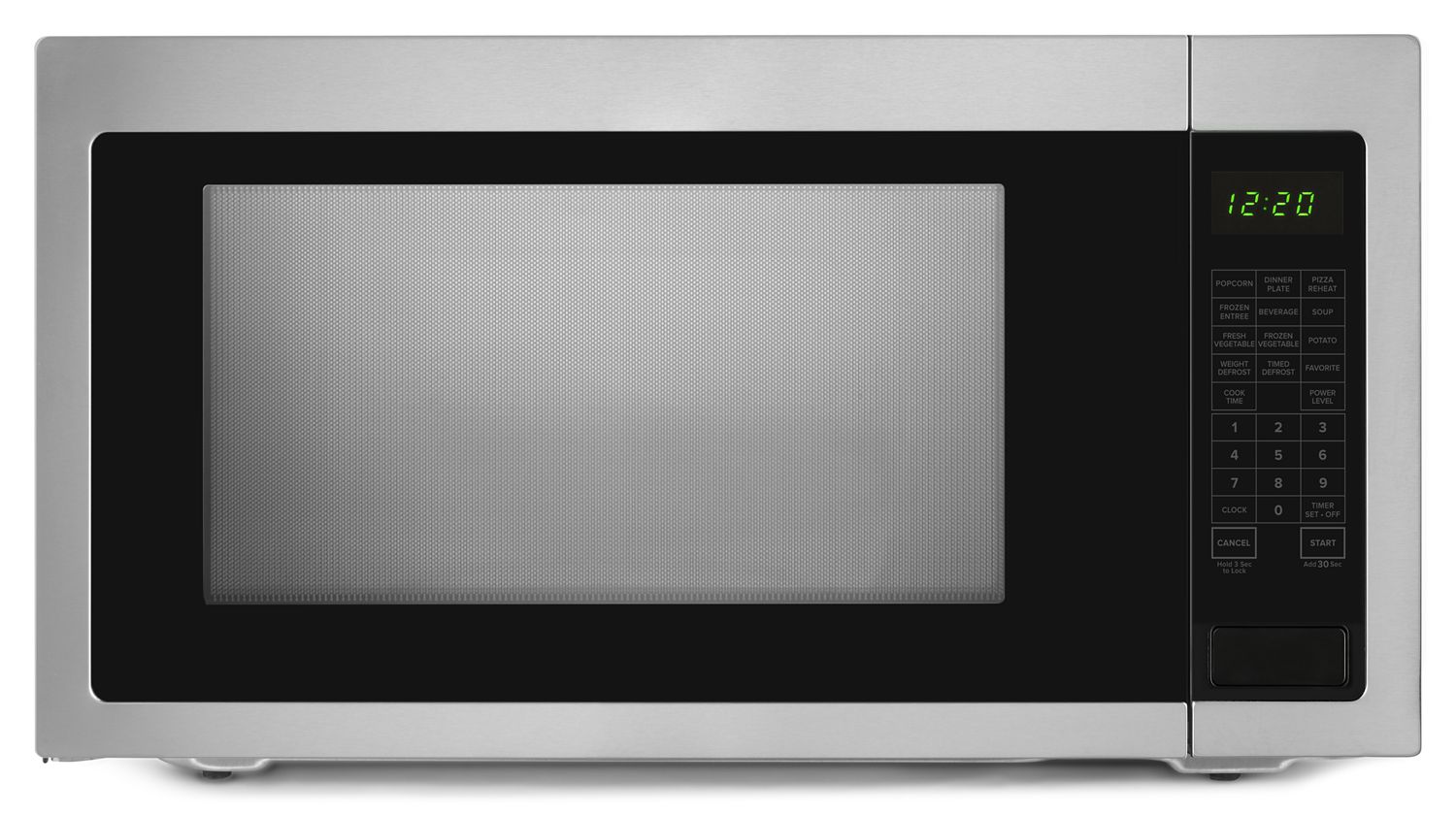 Amana 2.2 Cu. Ft. Countertop Microwave with Add:30 Seconds Option in Black-on-Stainless