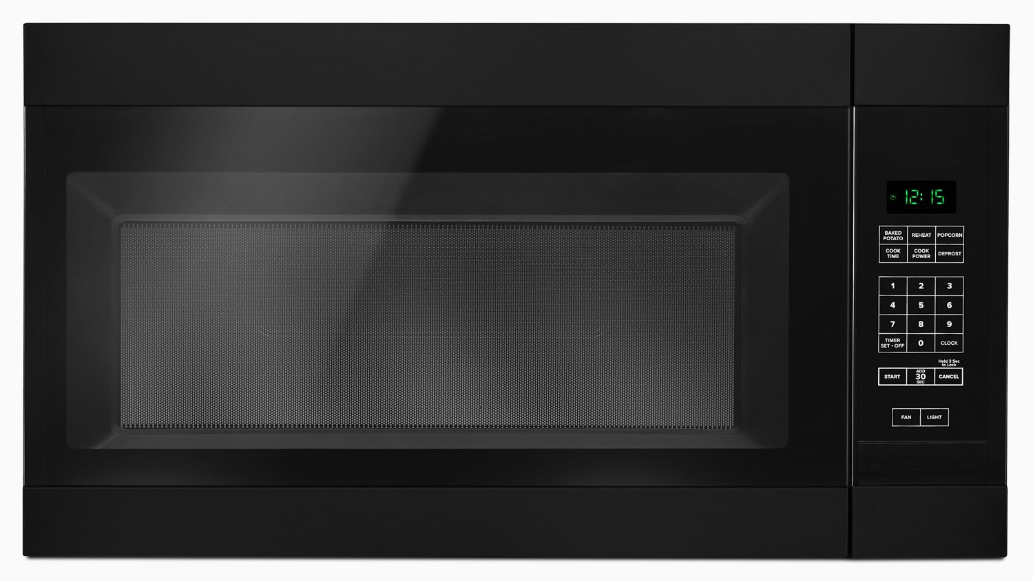 Amana 1.6 Cu. Ft. Over-the-Range Microwave with Add 0:30 Seconds in Black