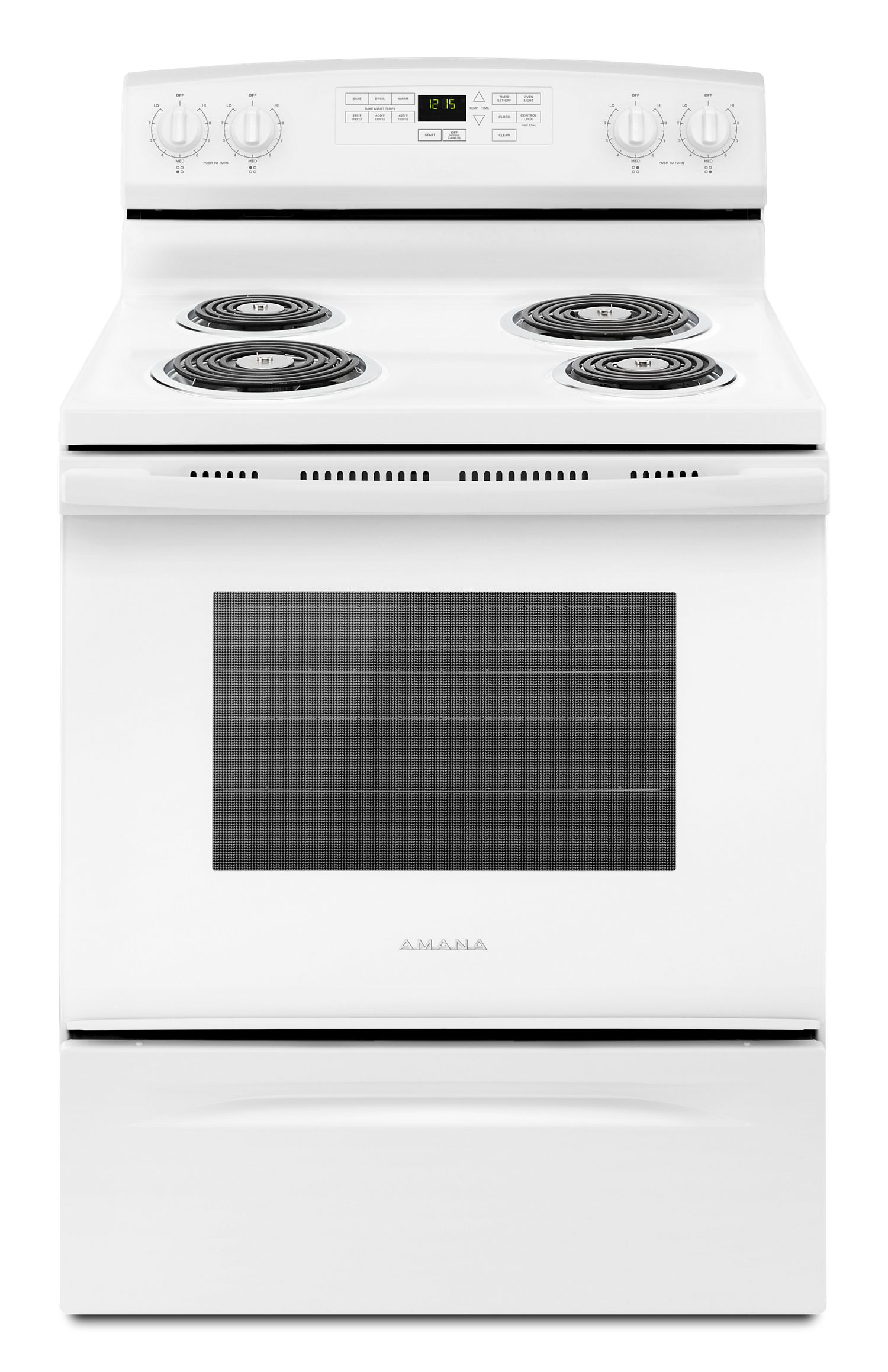 Amana 30" Electric Range with Self-Clean Option in White