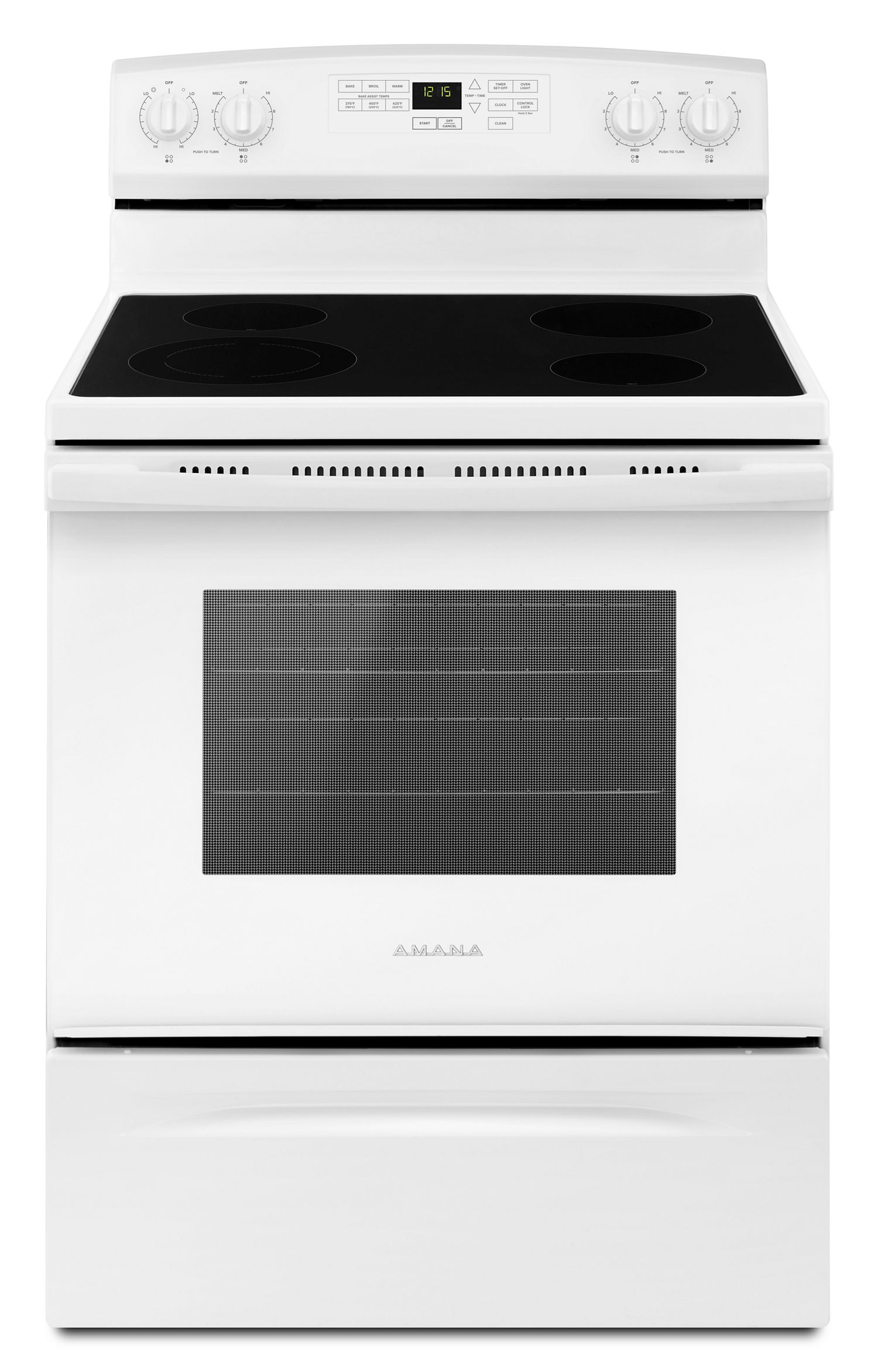 Amana 30" Electric Range with Extra-Large Oven Window in White