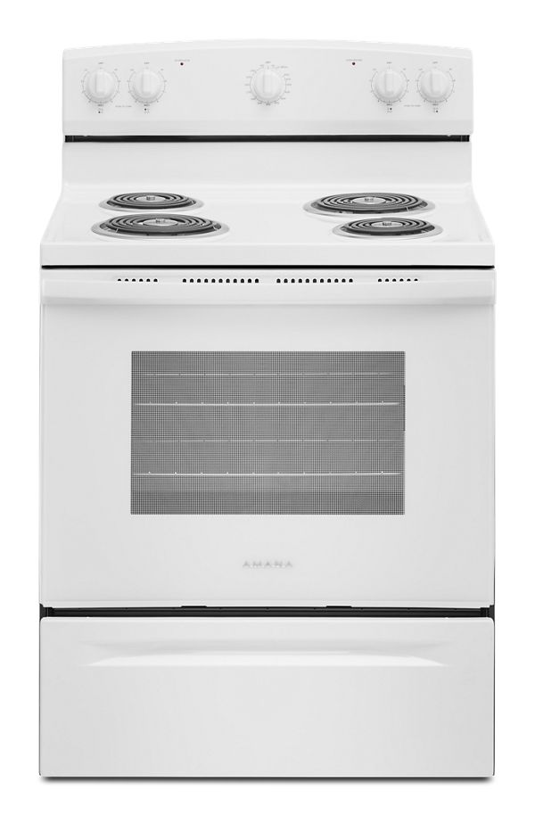 Amana 30" Electric Range with Extra-Large Oven Window in White