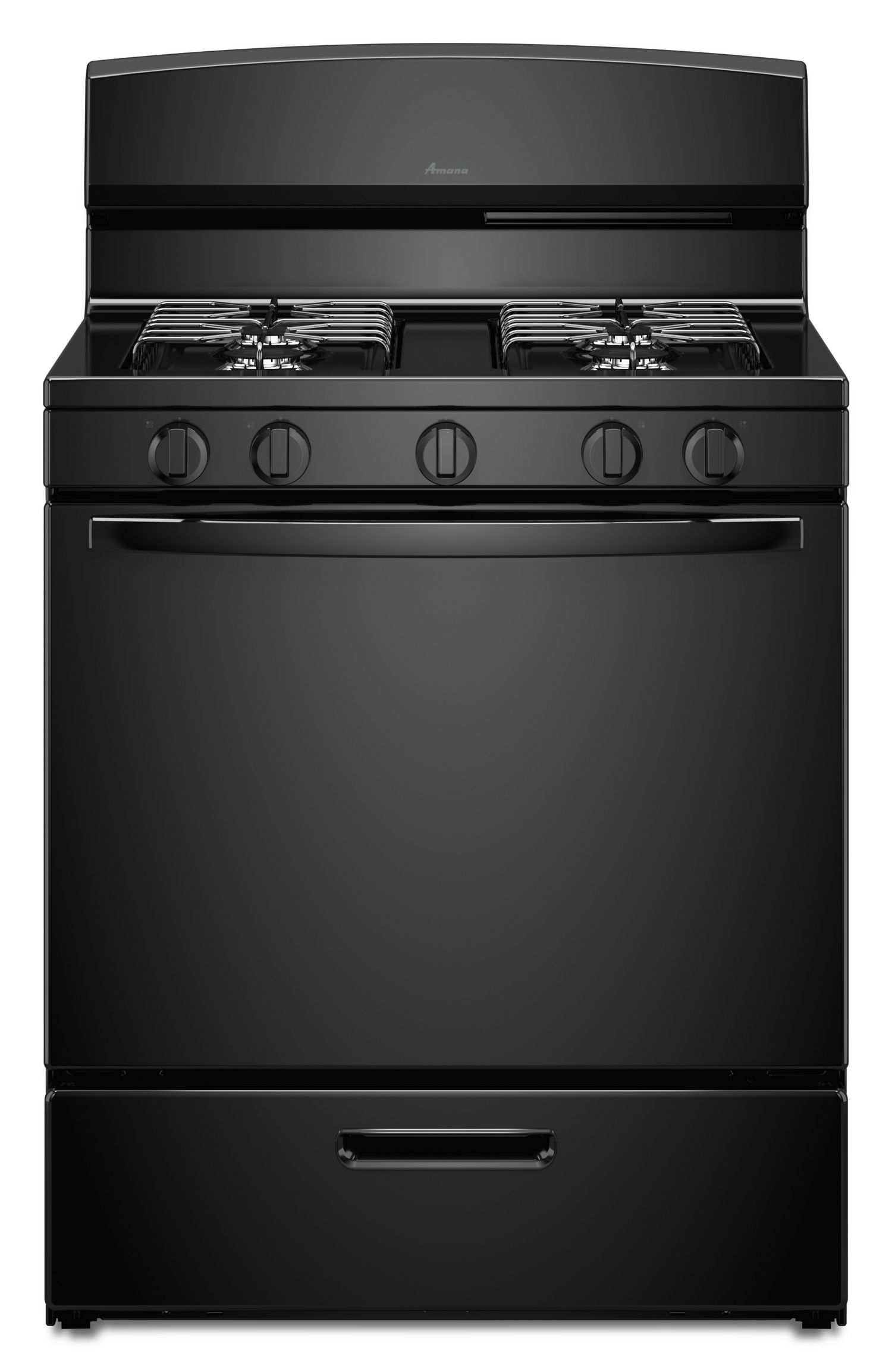Amana 30" Gas Range with EasyAccess Broiler Door in Black