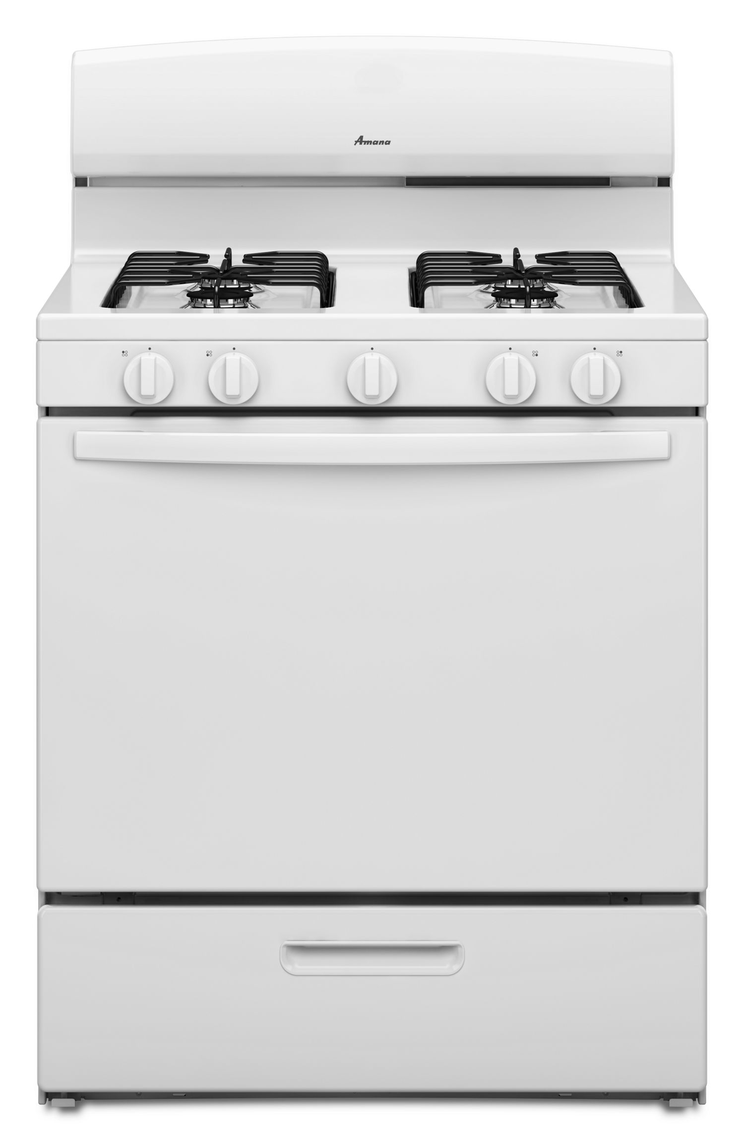 Amana 30" Gas Range with EasyAccess Broiler Door in White