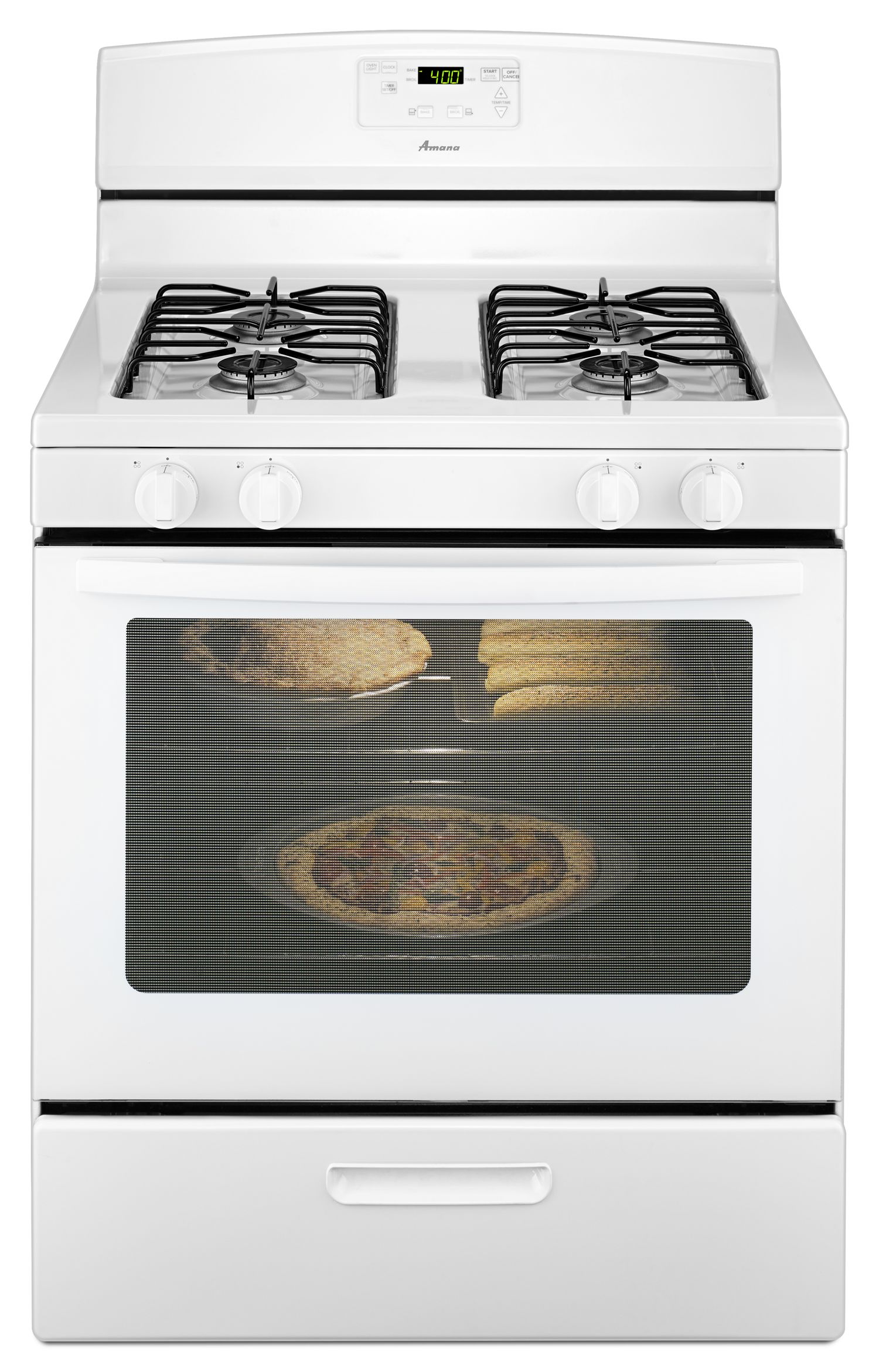 Amana 30" Gas Range with Easy Touch Electronic Controls in White