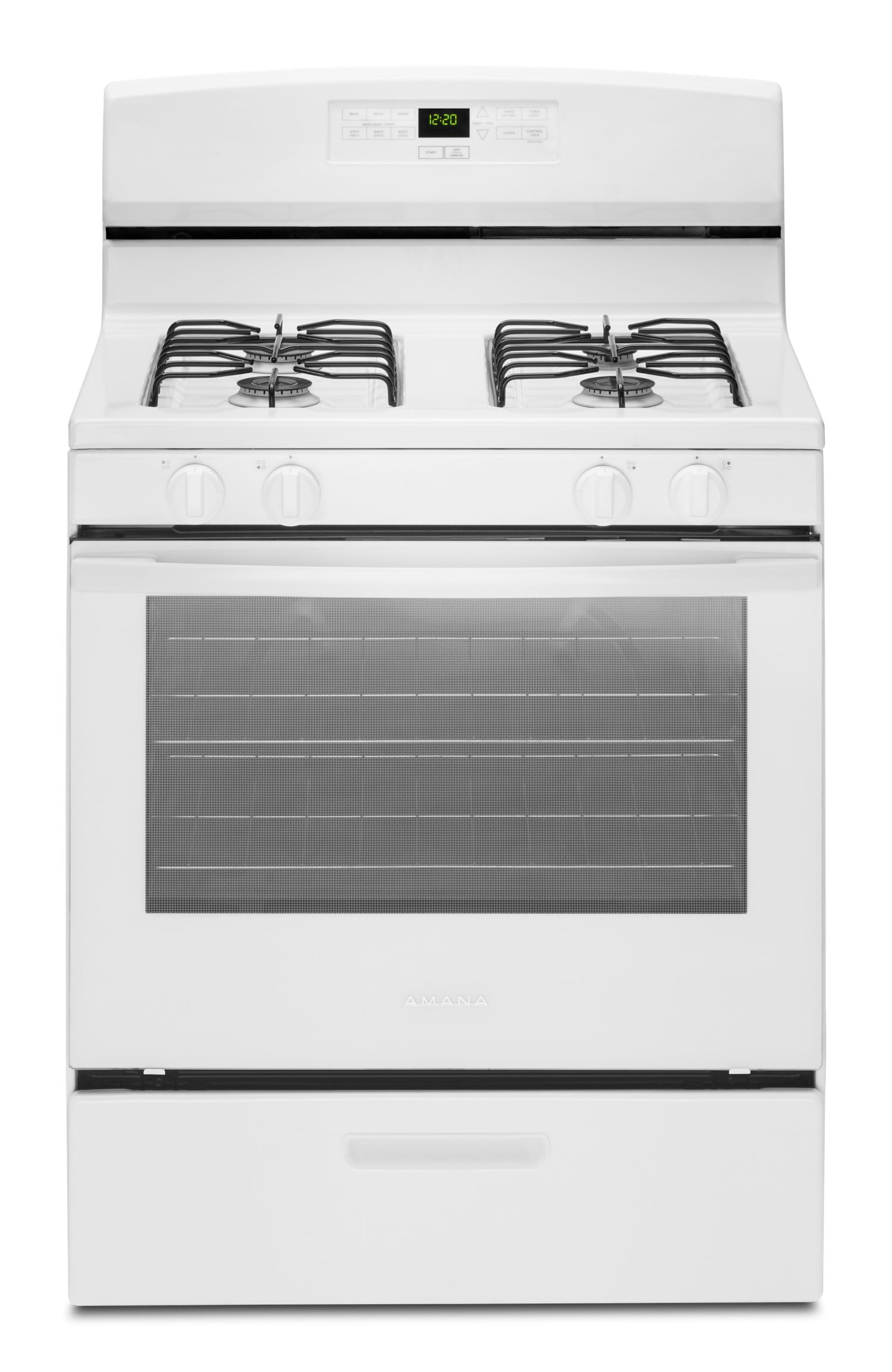 Amana 30" Gas Range with Bake Assist Temps in White