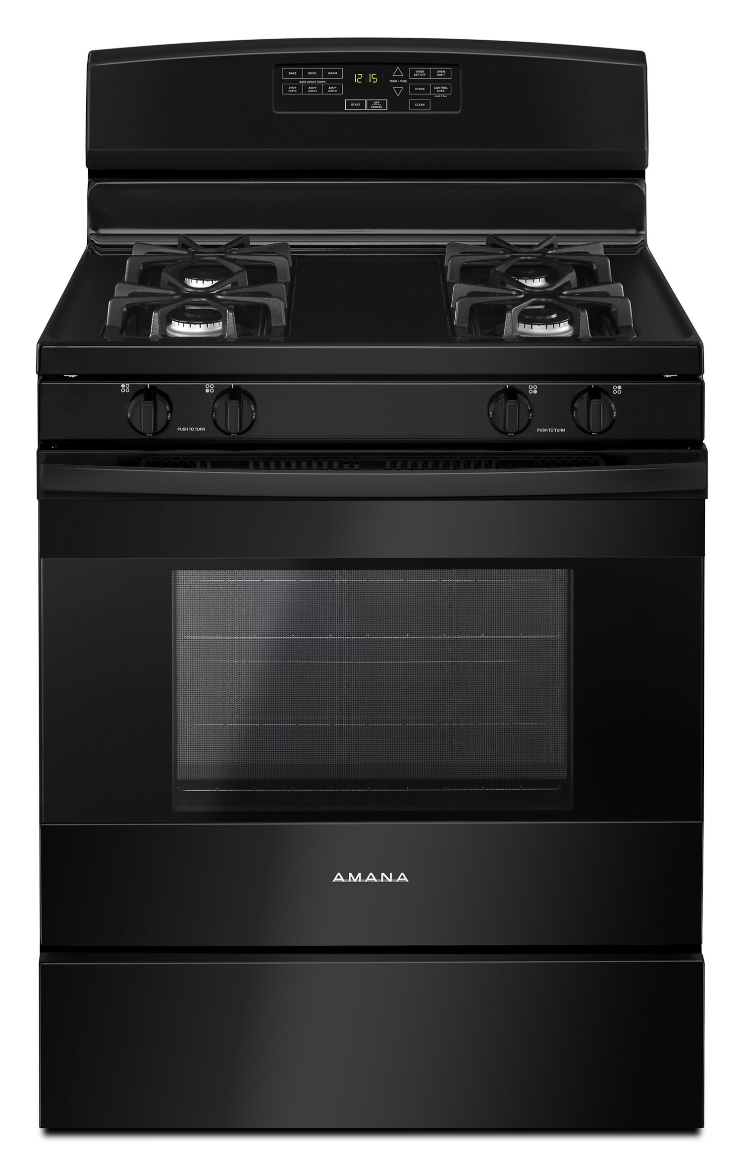 Amana 30" Gas Range with Self-Clean Option in Black
