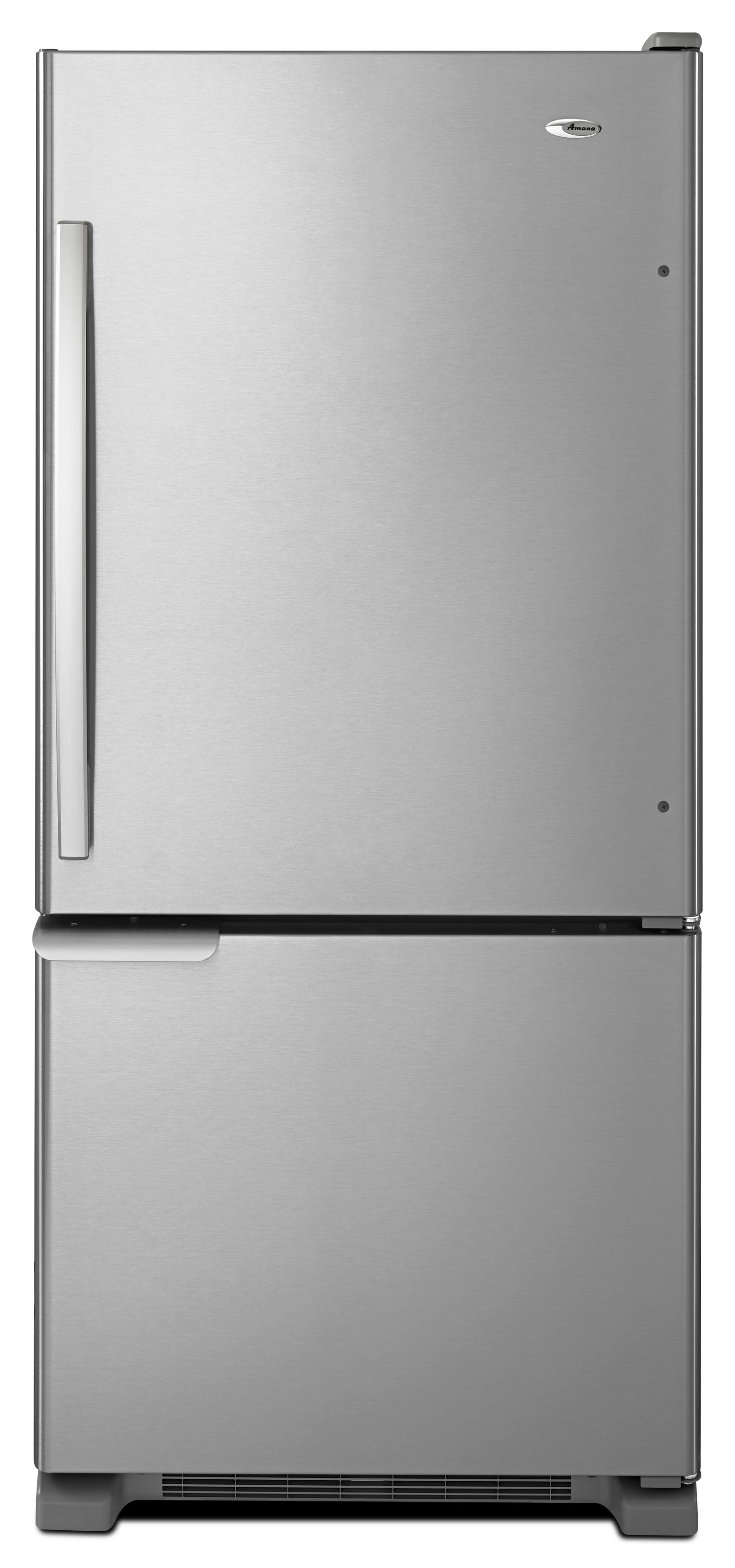 Amana 29" Wide Bottom-Freezer Refrigerator with Garden Fresh Crisper Bins - 18 cu. ft. Capacity in Stainless Steel