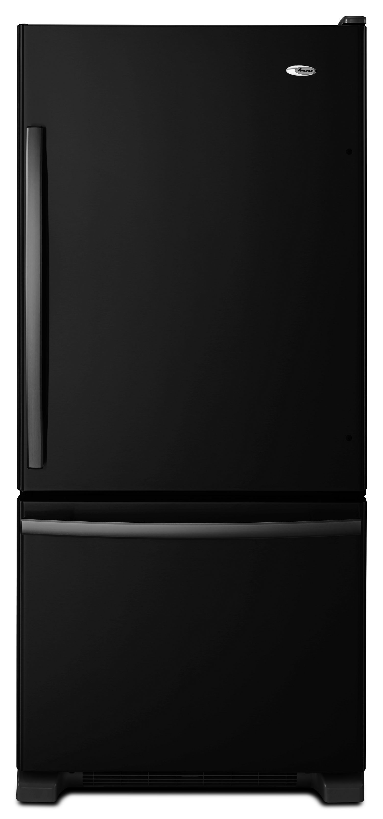 Amana 29" Wide Bottom-Freezer Refrigerator with EasyFreezer Pull-Out Drawer - 18 cu. ft. Capacity in Black-on-Black