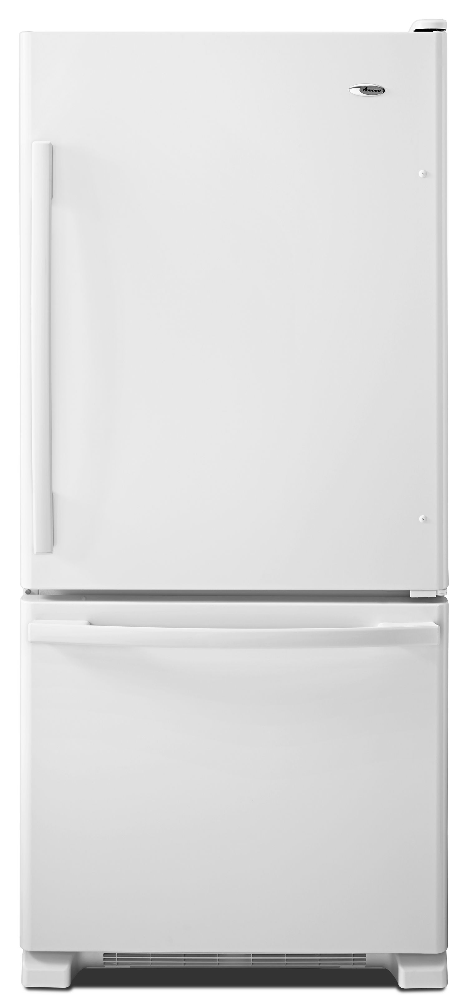 Amana 29" Wide Bottom-Freezer Refrigerator with EasyFreezer Pull-Out Drawer - 18 cu. ft. Capacity in White-on-White