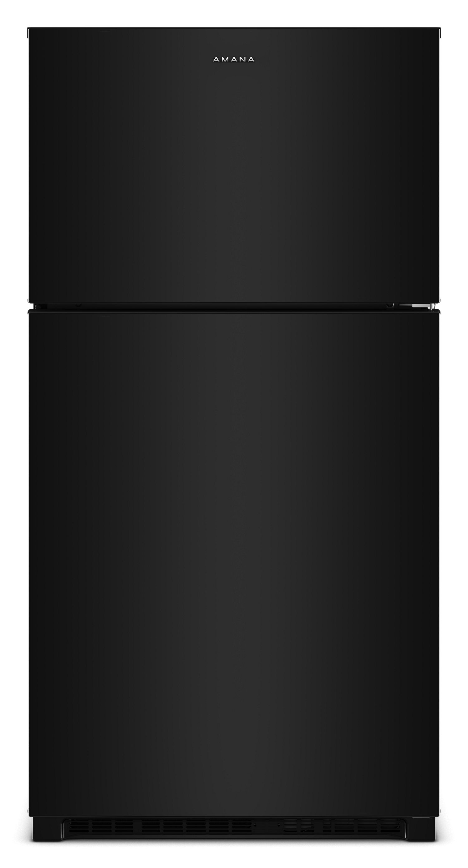 Amana 33" Wide Top-Freezer Refrigerator With Dual Crisper Drawers-21 Cu. Ft. in Black