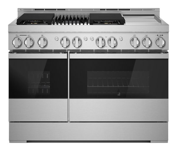 NOIR™ 48" Gas Professional-Style Range with Chrome-Infused Griddle and Grill