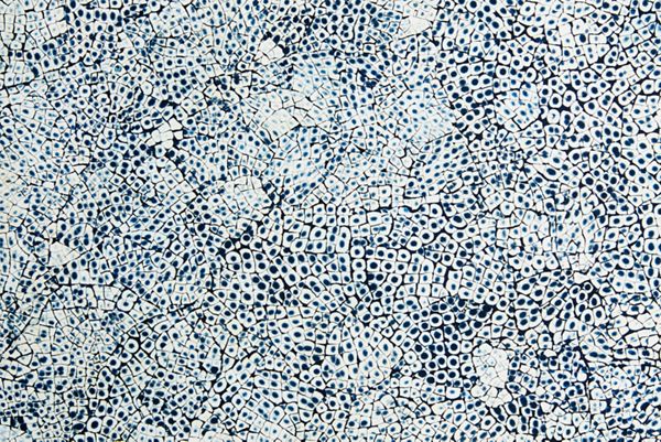 18" Elements Collection Eggshell Snakeskin Sapphire Custom Wine Column Panel