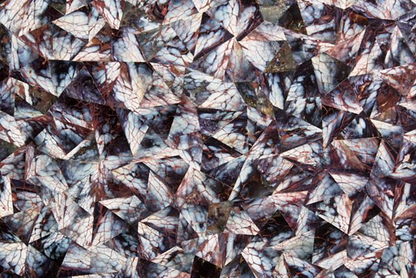 18" Elements Collection Mussel Shell Burgundy Custom Wine Column Panel