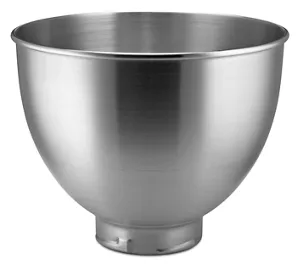 Gvode Ceramic Mixer Attachment Fit all Kitchenaid Mixer Bowl, 4.5-5Q  Tilt-Head Ceramic Bowl for Kitchenaid Mixer, 5 QT Kitchenaid Bowl - White  (does not include kitchenaid stand mixer)