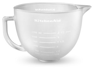 Other 4.8 L Tilt-Head Frosted Glass Bowl with Measurement Markings & Lid  K5GBF