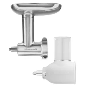 Fresh Prep Slicer/Shredder and Metal Food Grinder Attachment Bundle