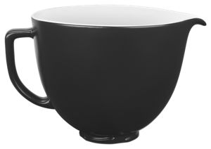 5 Quart Black on Black Smooth Ceramic Bowl