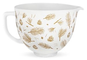 5-Quart Whispering Floral Ceramic Bowl + Flex Edge Beater for 4.5