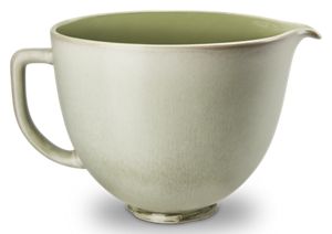 5 Quart Sage Leaf Ceramic Bowl