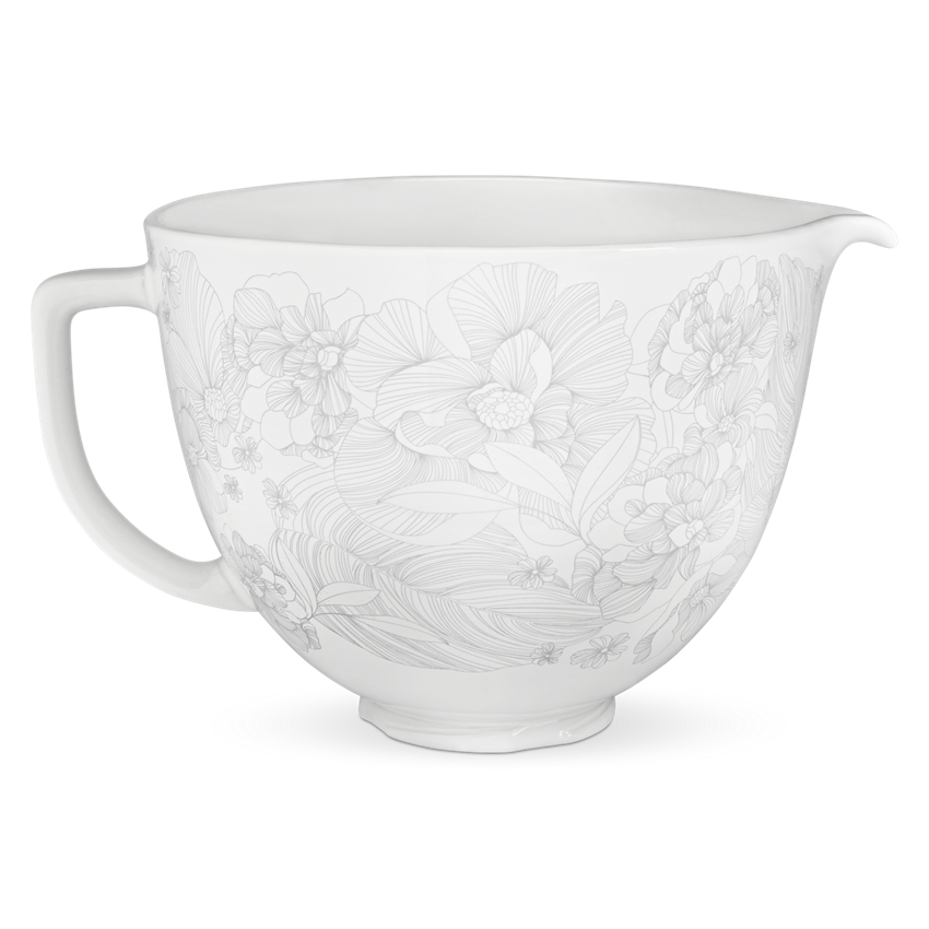 5-Quart Patterned Ceramic Bowl for Tilt-Head Mixers (Whispering Floral), KitchenAid