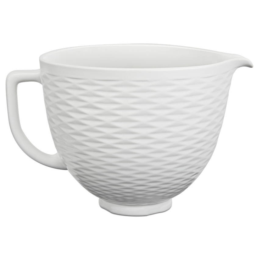 KitchenAid 5-Quart Ceramic Bowl in White Gardenia