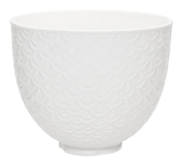 KitchenAid&reg; 5 Quart White Mermaid Lace Ceramic Bowl