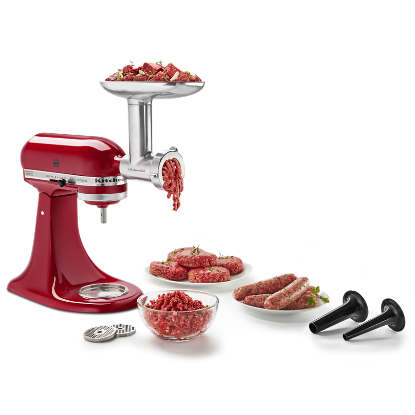 Metal Food Grinder Attachment for PHISINIC & for KitchenAid Stand Mixer,Meat  Grinder Accessories, Sausage Stuffer Attachment